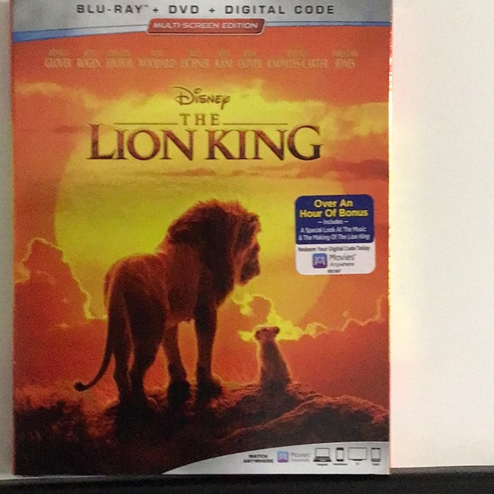 Disney The Lion King Blu-ray DVD Digital Code